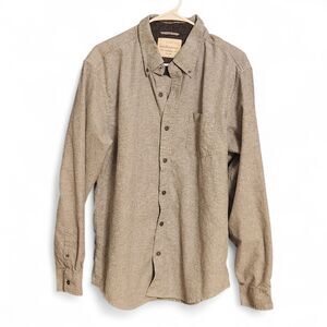 Weatherproof Vintage Button Down Shirt Men’s XL Tan Long Sleeve